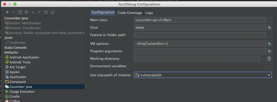 Filled configuration