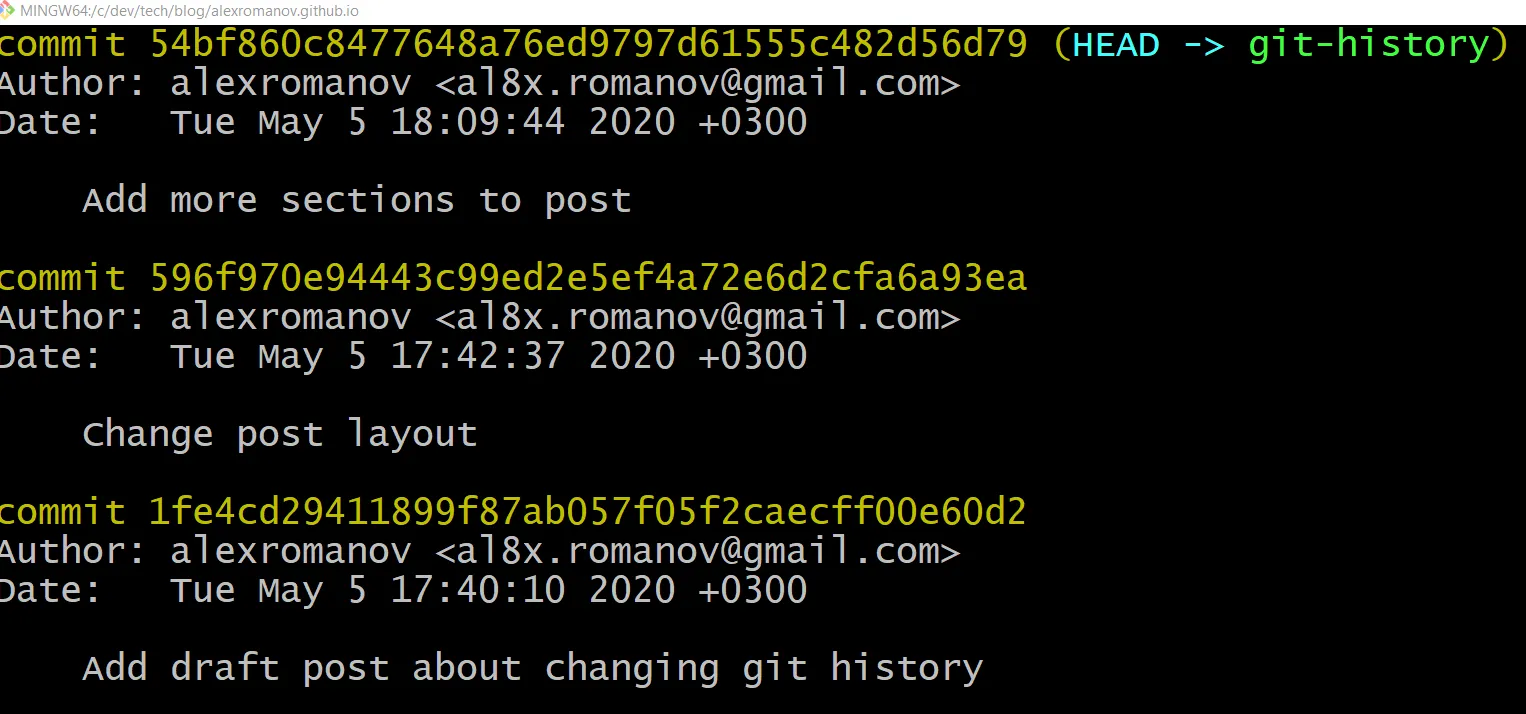 git-history-before
