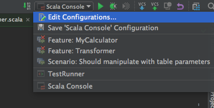 Edit configuration